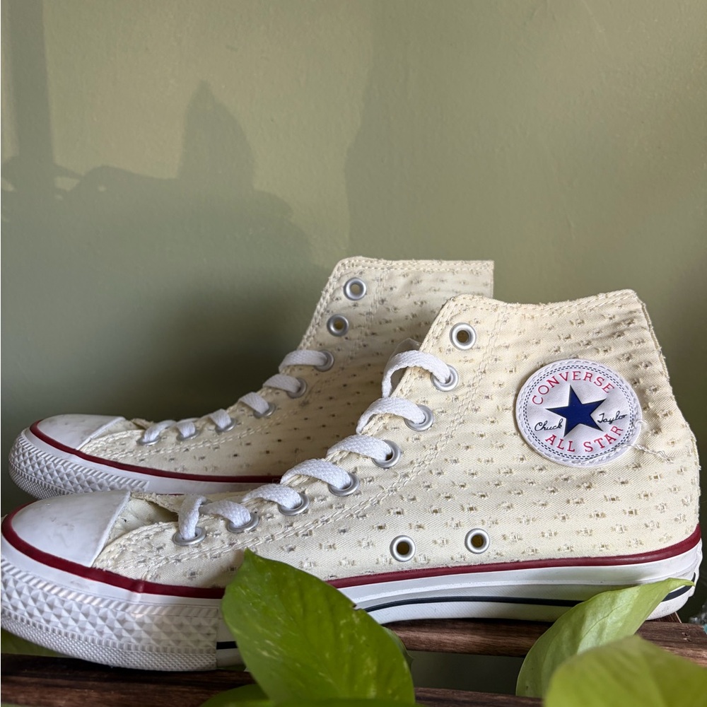 Unique Converse Off-White High-Top Sneakers